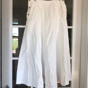 Free People white maxi skirt